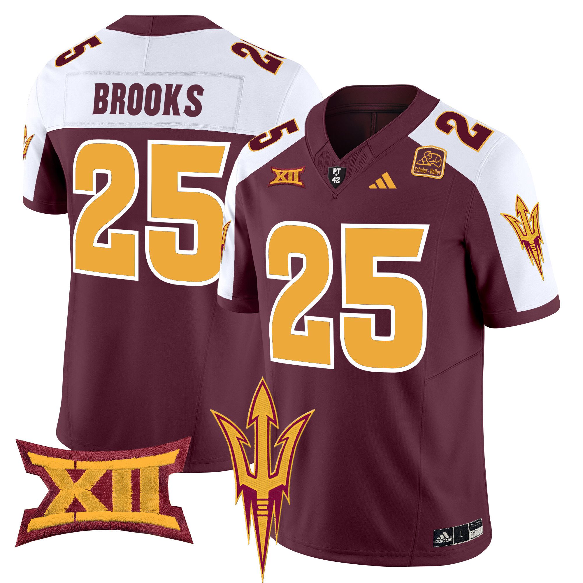 Men Arizona State Sun Devils #25 Brooks Red 2024 Vapor Limited NCAA Jersey